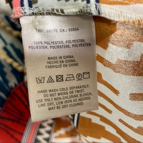 Anthropologie Maeve Womens Aztec Tribal Blouse Sz 4 Long Sleeve Multicolor - Picture 9 of 9